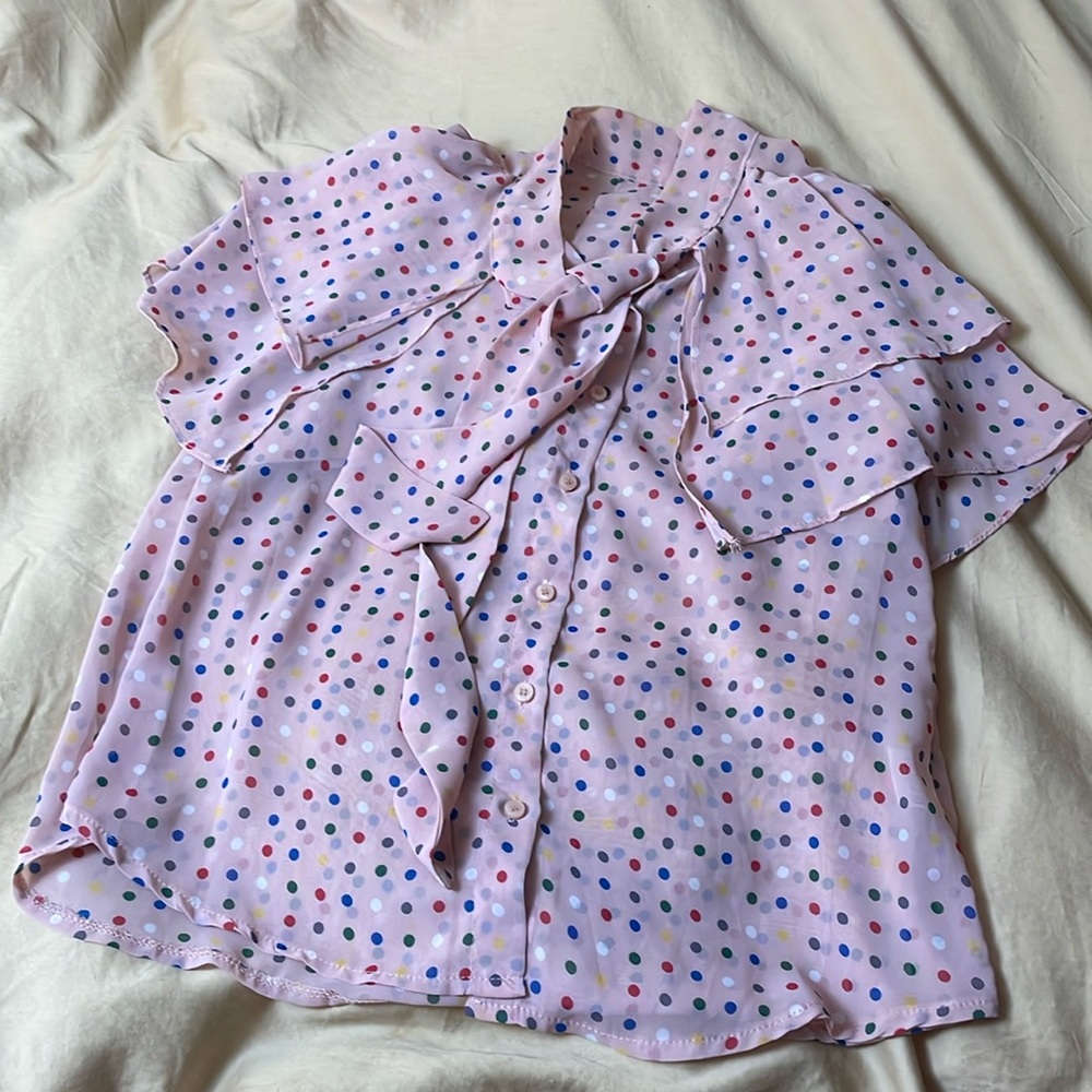 Pinkyotto polka dot top